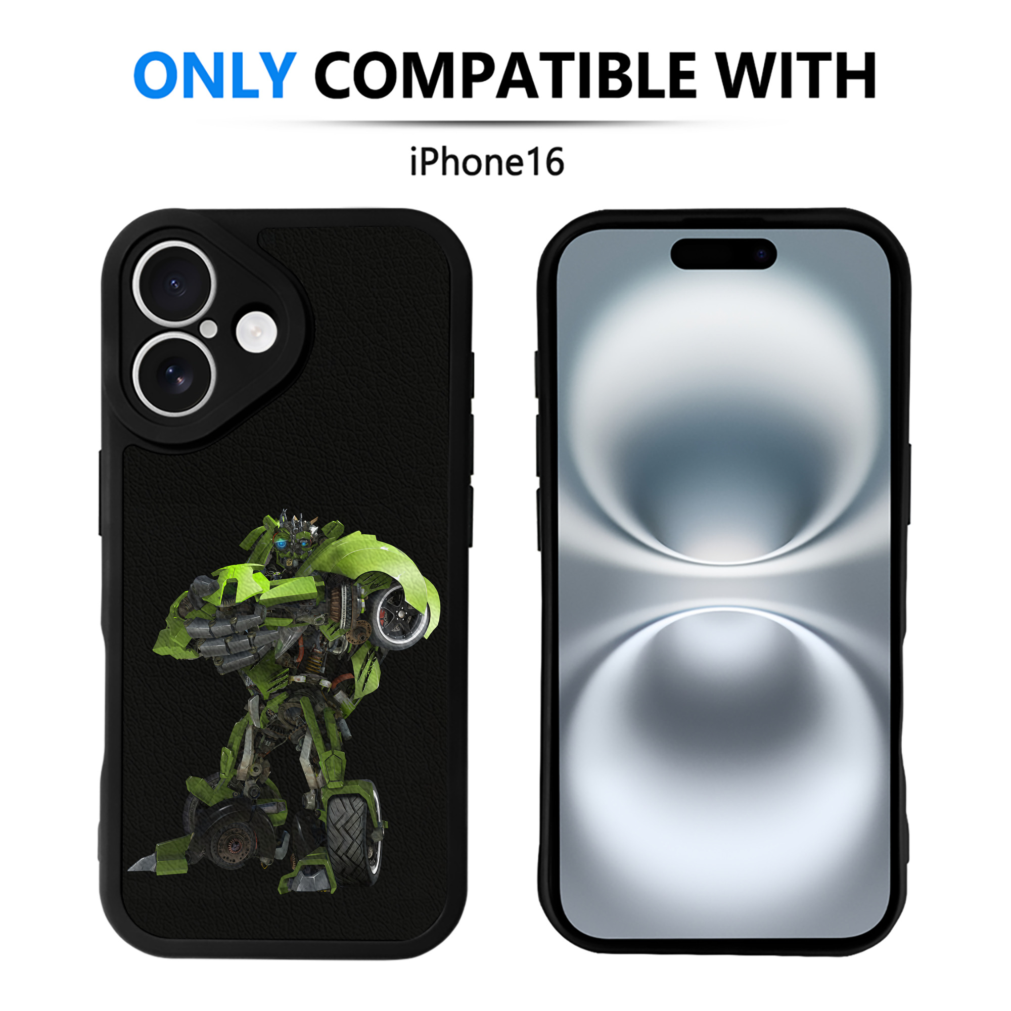 （画像用） Transformers トランスフォーマー 【iPhone 16シリーズ対応】シリコンスマホケース（レザー調） 材質：シリコン